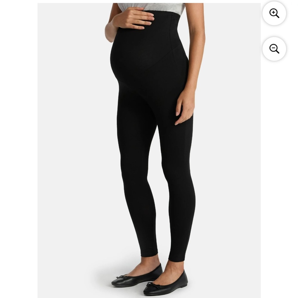 TWO COUNT Maternity Time and Tru Black High-Waist Leggings